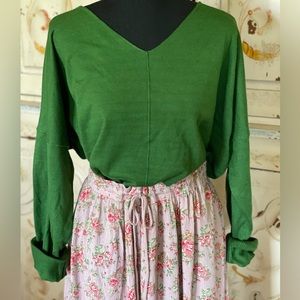 Adorable green sweater!